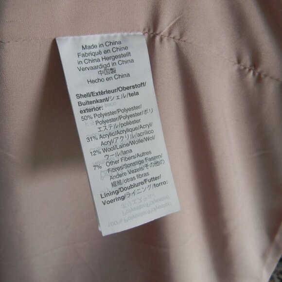 J.CREW WOOL BLEND HERRINGBONE OPEN TWEED BLAZER SUIT JACKET SZ 14 CLASSIC OFFICE - Picture 6 of 6